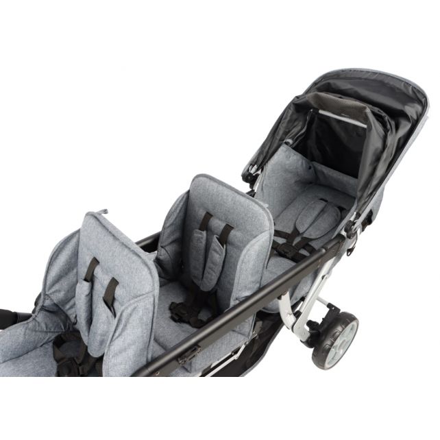 Poussette 3 places Lidoo H3E + Ergondrive Full Grey