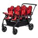 Poussette 6 places Assises Réversibles DSP6 Red