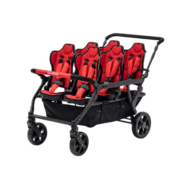 Poussette 6 places Assises Réversibles DSP6 Red