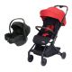 Poussette combinée Lidoo One Rouge + coque avionaut Cosmo Smart Black