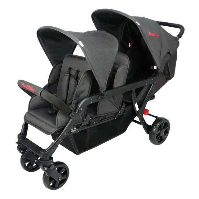 Poussette 3 places Lidoo H3E + Ergondrive Full Black