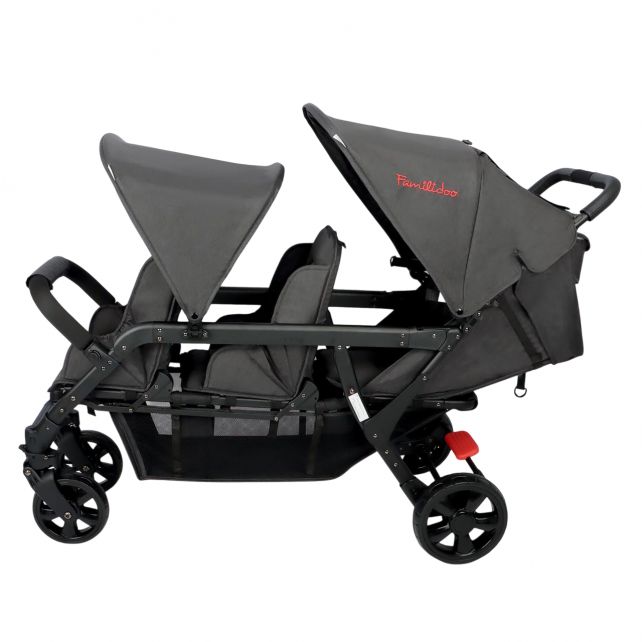 Poussette 3 places Lidoo H3E + Ergondrive Full Black