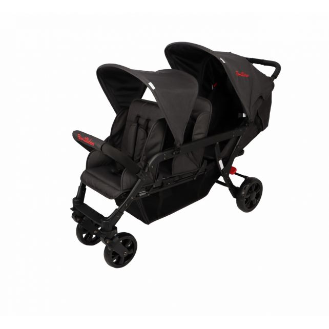 Poussette 3 places Lidoo H3E + Ergondrive Full Black