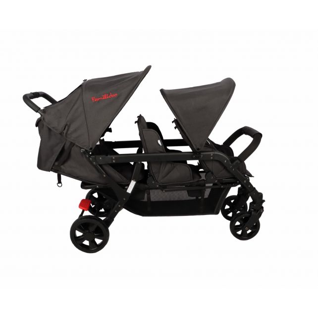 Poussette 3 places Lidoo H3E + Ergondrive Full Black