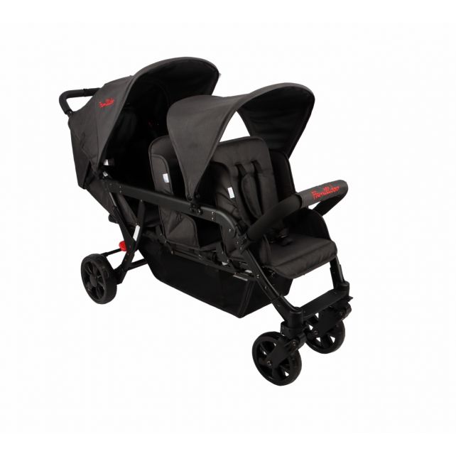 Poussette 3 places Lidoo H3E + Ergondrive Full Black