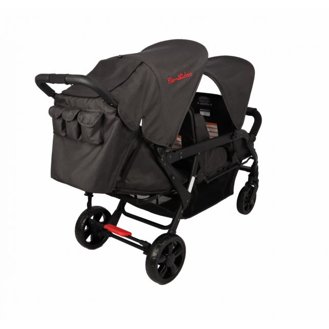 Poussette 3 places Lidoo H3E + Ergondrive Full Black