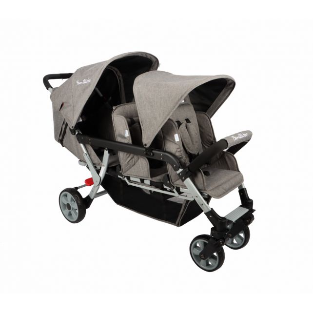 Poussette 3 places Lidoo H3E + Ergondrive Full Grey
