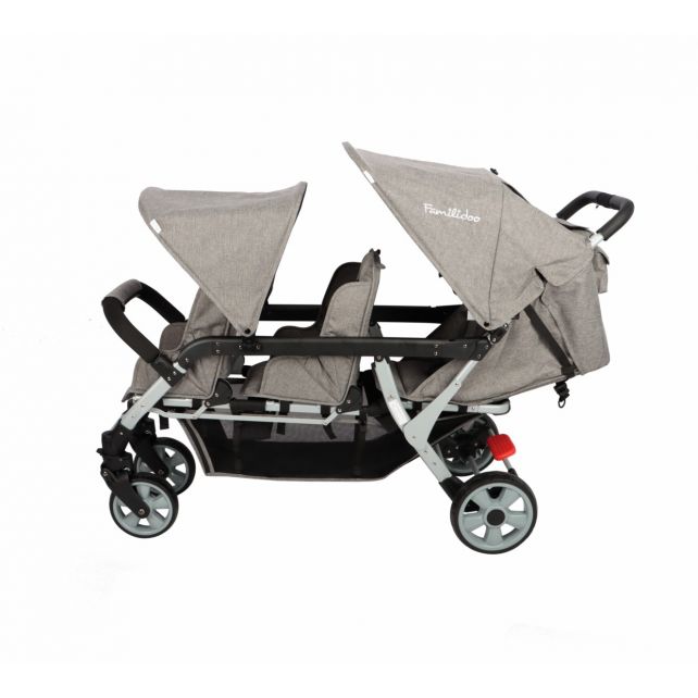 Poussette 3 places Lidoo H3E + Ergondrive Full Grey