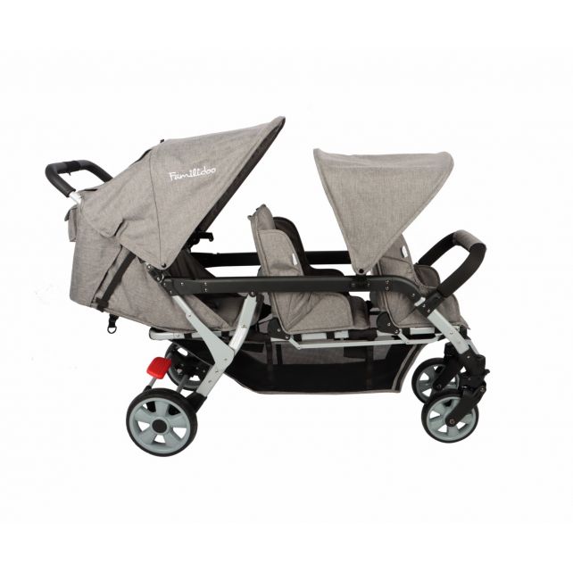 Poussette 3 places Lidoo H3E + Ergondrive Full Grey