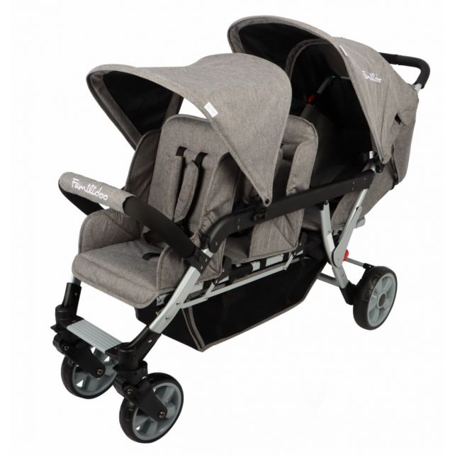 Poussette 3 places Lidoo H3E + Ergondrive Full Grey