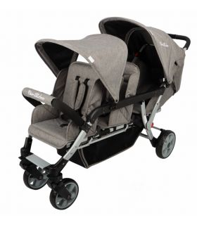 Poussette 3 places Lidoo H3E + Ergondrive Full Grey