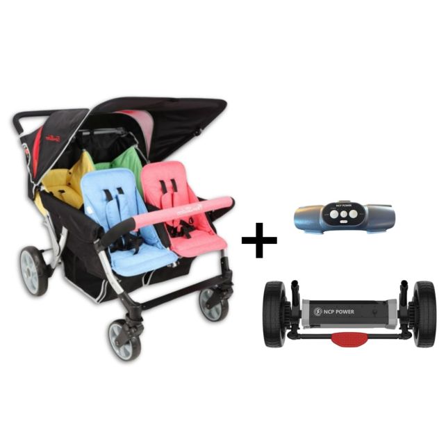 Pack Poussette 4 places Lidoo Star + Moteur