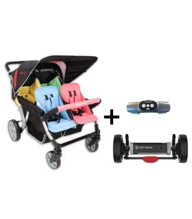 Pack Poussette 4 places Lidoo Star + Moteur