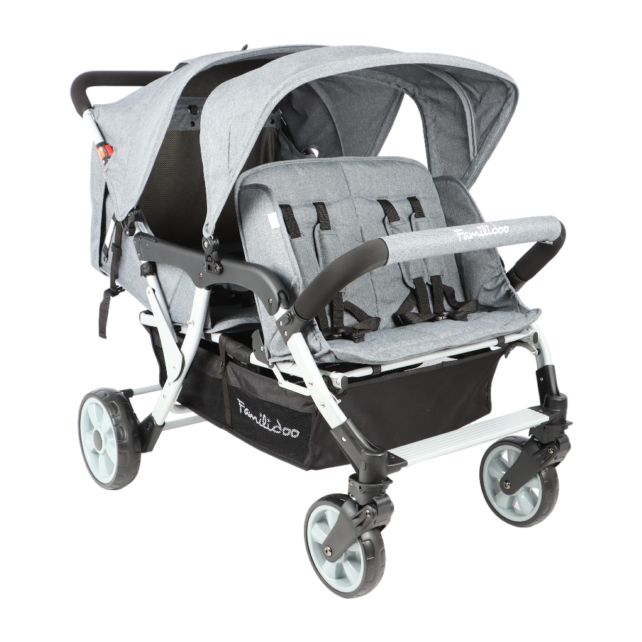 Poussette 4 places Lidoo City H4E Full Grey