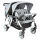 Poussette 4 places Lidoo City H4E Full Grey