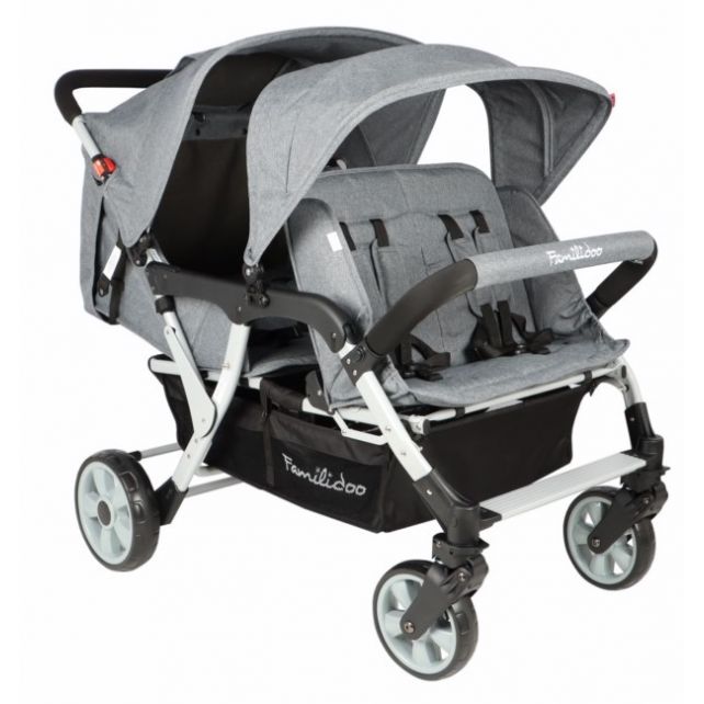 Poussette 4 places Lidoo City H4E Full Grey
