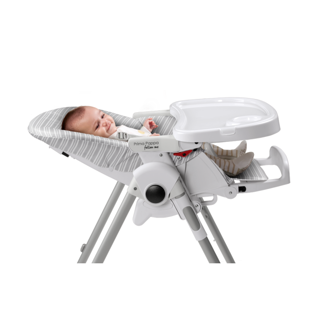 Chaise Haute Peg Perego prima pappa follow me Linear Grey