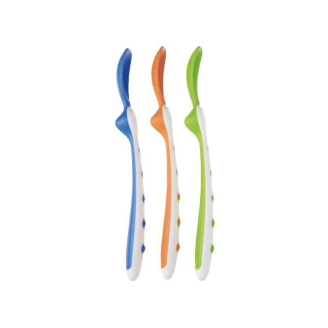 LOT DE 3 Cuillères 1er repas - coloris assortis