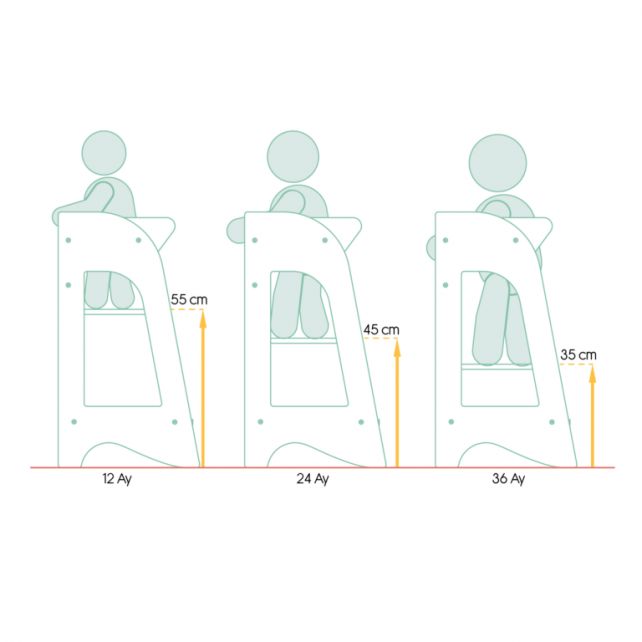 Tour d'apprentissage pliable Mamatoys - Menthe